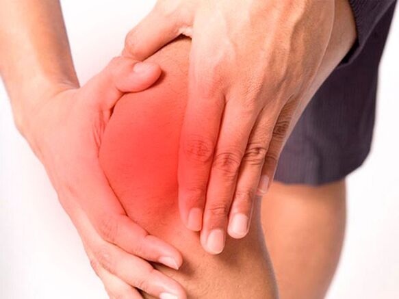 Pain in the knee joint due to osteoarthritis