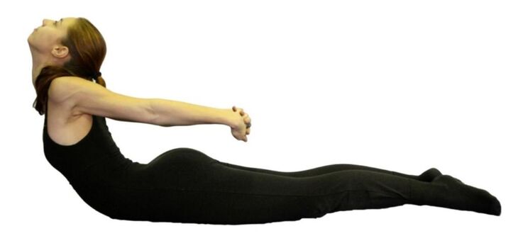 Exercise to stretch the spine for osteochondrosis of the thoracic region